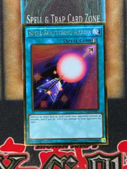 Yugioh Spell Shattering Arrow PGL3-EN082 Gold Rare 1st Ed NM - Image 1