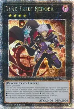 Yugioh! LP Time Thief Redoer - RA01-EN041 - Quarter Century Secret Rare - 1st Ed - Image 1