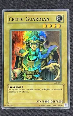Yu-Gi-Oh Faded Celtic Guardian LOB-007 Wavy NA Print - Image 1