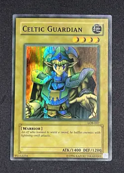 Yu-Gi-Oh Faded Celtic Guardian LOB-007 Wavy NA Print - Image 2
