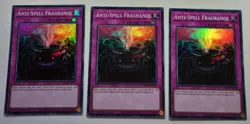 Yugioh! 3x Anti-Spell Fragrance 1st Ed. RA02-EN076 Super Rare play set 25th - Image 1