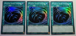 Yugioh! 3x Mystical Space Typhoon 1st Ed. RA02-EN048 Super Rare play set 25th - Image 1