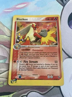 Blaziken 3/109 EX Ruby & Sapphire Rare Holo Pokemon Card DMG - Image 1