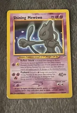 Pokemon TCG Shining Mewtwo Neo Destiny Holo Card 109/105 Unlimited Shiny Rare - Image 1