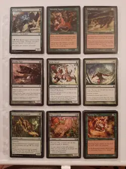 Mtg Green Cat Lot - 100+ Cards - Creatures Instants Enchantments - Magic - Image 1