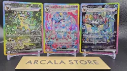 Terastal Festival Leafeon Sylveon Vaporeon ex SAR Set sv8a Pokemon Card JP NM - Image 1