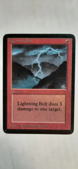 MTG Magic The Gathering LP ALPHA LIGHTNING BOLT - Image 1