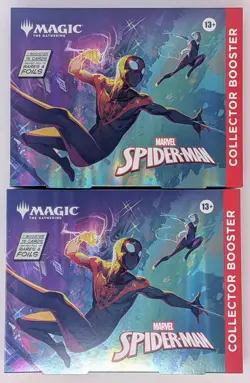 LOT OF 2 - Magic The Gathering Marvel Spider-Man Collector Booster Omega Sealed - Image 1