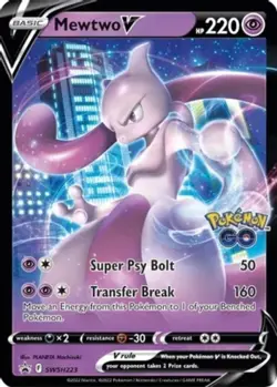 1x Mewtwo V - SWSH223 - SWSH Black Star Promos Lightly Played Pokemon SWSH Black - Image 1