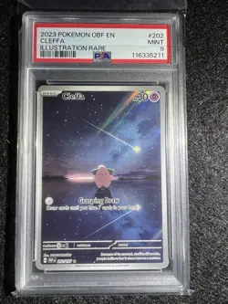 2023 POKEMON OBF EN-OBSIDIAN FLAMES 202 CLEFFA ILLUSTRATION RARE - PSA 9 - Image 1