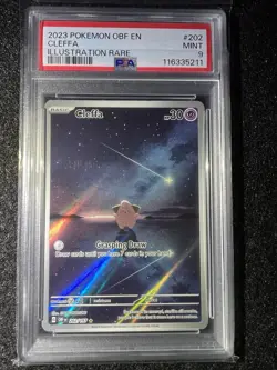2023 POKEMON OBF EN-OBSIDIAN FLAMES 202 CLEFFA ILLUSTRATION RARE - PSA 9 - Image 2