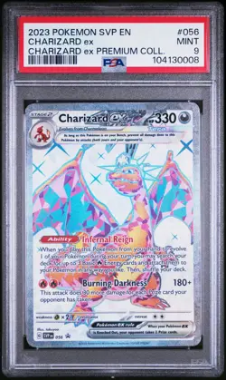 2023 Pokemon SVP EN, CHARIZARD ex, 056, CHARIZARD ex PREMIUM COLL, PSA 9, MINT - Image 1