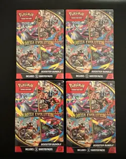 Pokemon TCG Mega Evolution Booster Bundles X4 Factory Sealed Ready For Shipping - Image 1