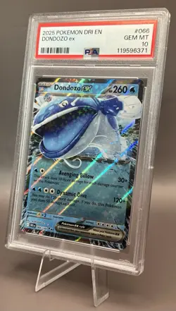 Pokemon TCG Dondozo ex 066/182 Destined Rivals - Graded PSA 10 GEM MT - Image 1