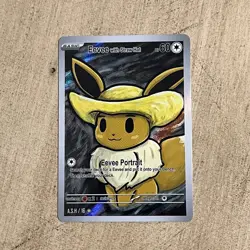 After Skool Hobby - Straw Hat Eevee - FAN ART Card - Generation One Set Derpy - Image 1