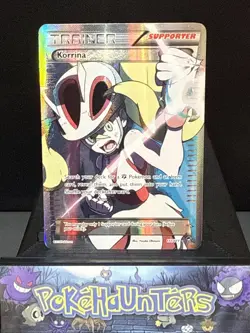 Pokemon Card Korrina 111/111 Trainer Rare Ultra Full Art XY Furious Fists Played - Image 1