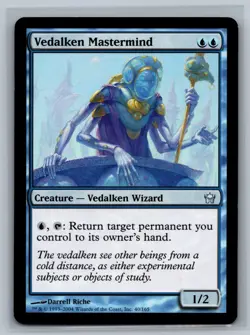 Magic The Gathering Fifth Dawn Vedalken Mastermind #40/165 MTG TCG CCG - Image 1
