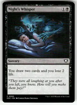NIGHT'S WHISPER #85 MTG COMMANDER: EDGE OF ETERNITIES - Image 1
