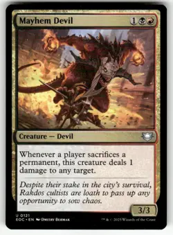MAYHEM DEVIL #121 MTG COMMANDER: EDGE OF ETERNITIES - Image 1