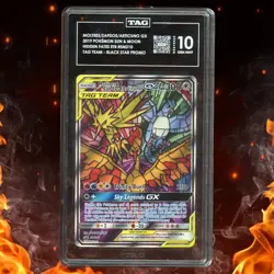 Pokemon Hidden Fates Tag Team MOLTRES / ZAPDOS / ARTICUNO GX #SM210 TAG 10 - Image 1