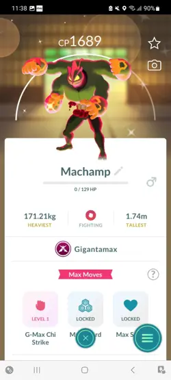 Pokemon Go Shiny Machamp ( Gigantamax ) - Image 1