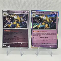 Pokemon TCG Mega Evolution Alakazam 056 - Set of 2 - 1 Reverse, 1 Holo - Image 1