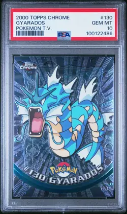 Topps 2000 Chrome Gyarados Pokemon T.V. #130 PSA 10 🔥POP 71 NEW CERT🔥 - Image 1
