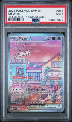 2023 POKEMON SVP EN-SV BLACK STAR PROMO 151 ULTRA-PREM COLL #053 MEW EX PSA 9 - Image 1