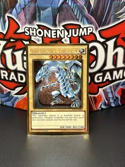 Yugioh Blue-Eyes White Dragon PGL2-EN080 Gold Ultra Rare 1st Edition LP - Image 1