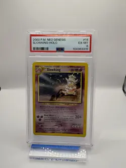 Pokemon TCG Slowking Neo Genesis Holo Rare Card 14/111 PSA 6 - Image 1