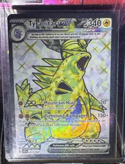 Pokemon TCG Tyranitar EX Holo Secret Rare Card 211/197 Sv03: Obsidian Flames NM - Image 2