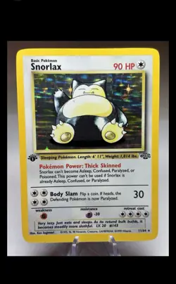 Snorlax 1999 Pokemon Jungle 1st Edition #11/64 Holo FACTORY CUT ERROR CARD - Image 1