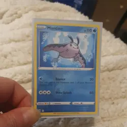 ❄061/264 Mantine Reverse Holo Pokemon TCG Trading Card Fusion Strike 2021 - Image 1