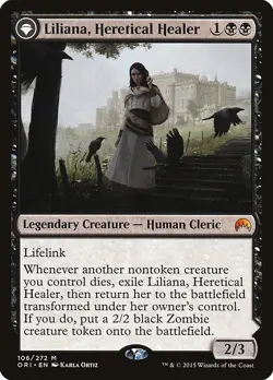 Liliana, Heretical Healer // Liliana, Defiant Necromancer - Magic Origins | MTG - Image 1
