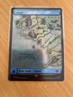 Island #275 Foil Full Art The Lord of the Rings NM MTG - Image 1