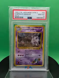 PSA 10 Sabrina's Gengar 094 Banned Gym Challenge 2 Holo 1999 Japanese Pokemon 94 - Image 1