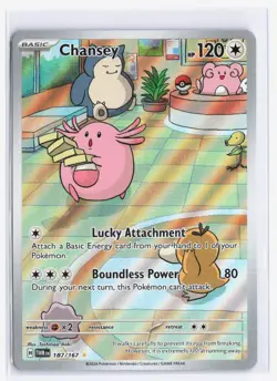 Chansey Illustration Rare Full Art Pokemon TCG Twilight Masquerade 187/167 NM - Image 1