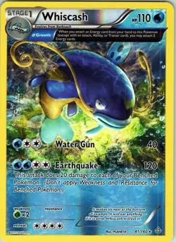 Whiscash 41/160 Rare - Pokemon TCG XY: Primal Clash - Reverse Holo (LP) - Image 1