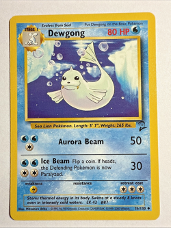BASE SET 2 - LP - DEWGONG 36/130 Pokemon VIntage WOTC English (US Seller) - Image 1