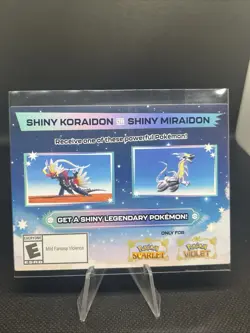 Pokemon Scarlet And Violet Code Shiny Koraidon or Miraidon UNSCRATCHED BRAND NEW - Image 2