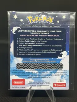 Pokemon Scarlet And Violet Code Shiny Koraidon or Miraidon UNSCRATCHED BRAND NEW - Image 3