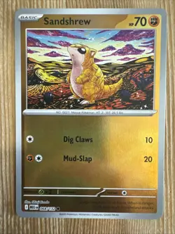 Sandshrew 068/132 Common Reverse Holo - Pokemon TCG Mega Evolution - NM - Image 1