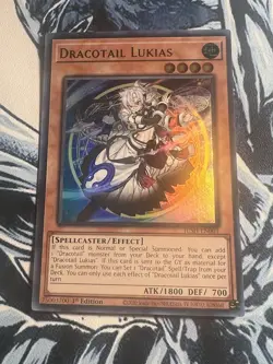 Yugioh! TCG - Dracotail Lukias - Ultra Rare - JUSH-EN001 - Justice Hunters - 1st - Image 1