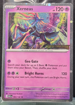 Xerneas 064/132 SEALED Pokemon Mega Evolution Stamped Promo Best Buy Holo Card - Image 1