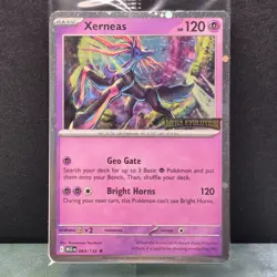 Xerneas 064/132 SEALED Pokemon Mega Evolution Stamped Promo Best Buy Holo Card - Image 5