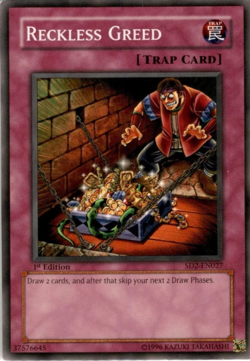 Reckless Greed - Common SD2-EN027 1st Edition YuGiOh TCG Card - Image 1