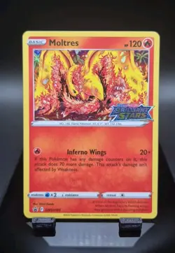 Pokemon TCG - Moltres SWSH 185 - Black Star Promo - Holo Card - Brilliant Stars - Image 1