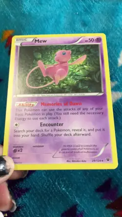 Pokemon Mew Basic Holo Rare Card 29/124 XY Fates Collide - Image 2