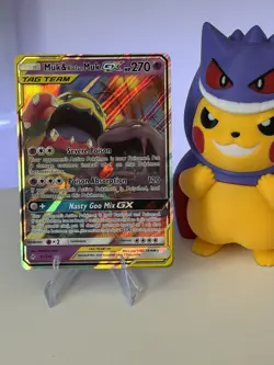 Pokemon TCG Muk Alolan Muk GX Holo Card 61/214 Ultra Rare SM Unbroken Bonds - Image 1