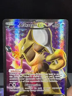 Pokemon Card Alakazam EX 117/124 Fates Collide Ultra Rare Full Art Played - Image 2